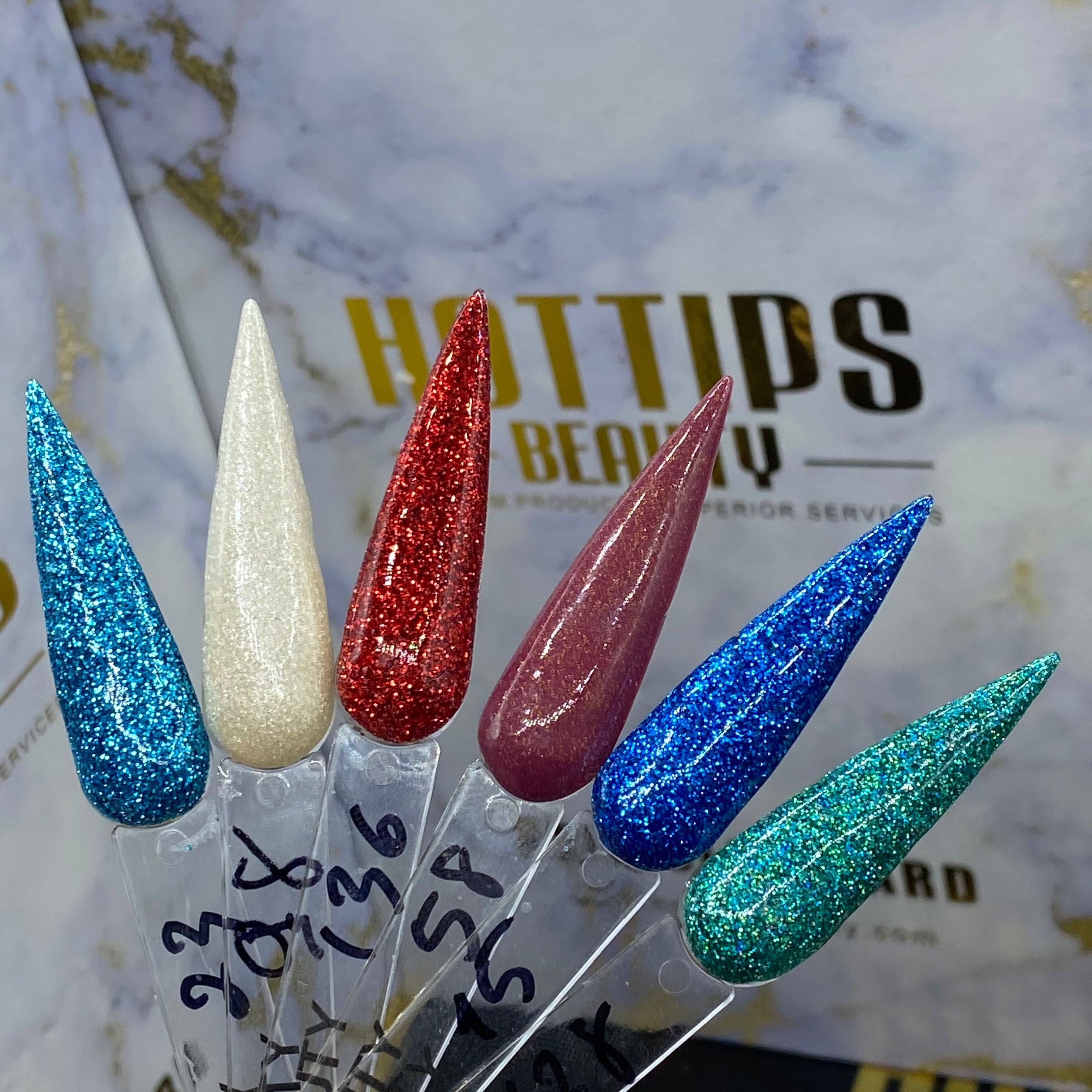 Acrylic Glitter Collection 1 ( 6 colors #23; 98; 136; 58; 15; 128)
