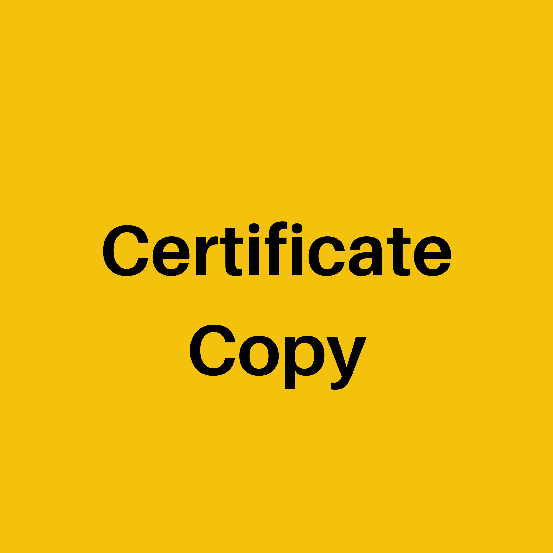 Certificate Extra Copy